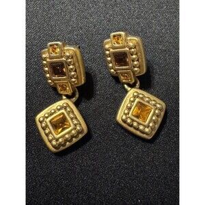 Oscar De La Renta Rhinestone Earrings